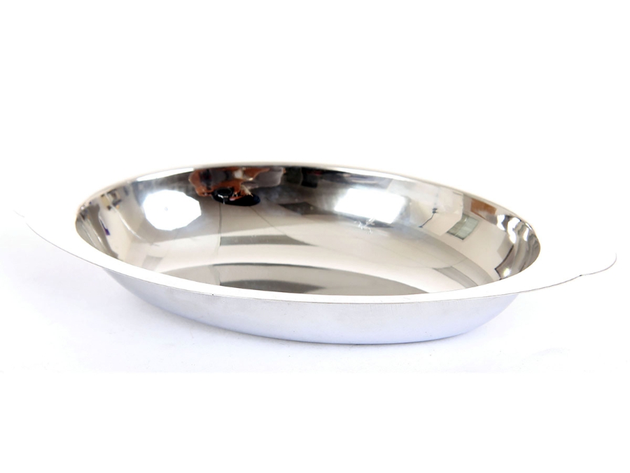 Stainless Steel Au Gratin Dish 8 Ounce Oval