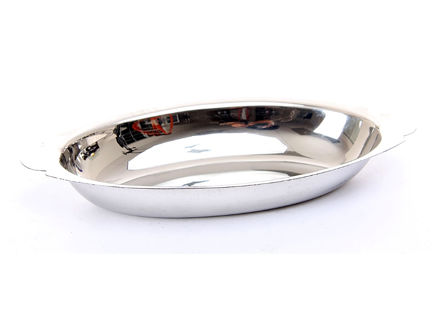 Stainless Steel Au Gratin Dish 16 Ounce Oval