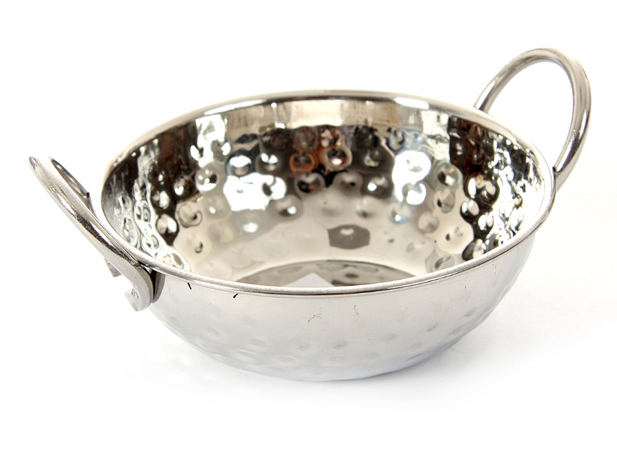 Stainless Steel Balti Dish - Hammered 