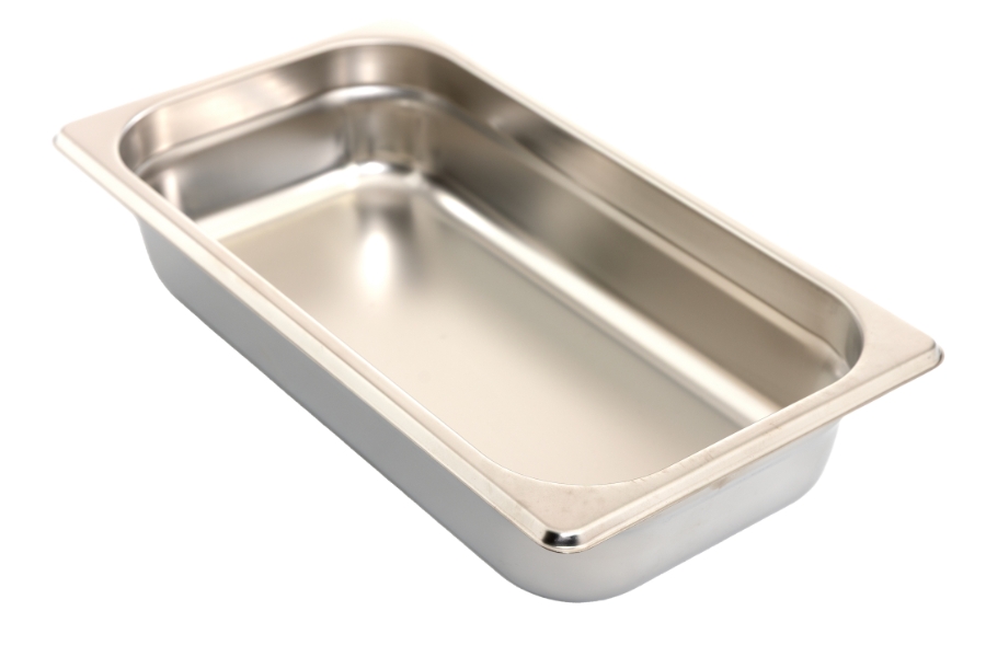 1/3 size 2.5 inches deep Anti-Jam 24 Gauge NSF Food Pan