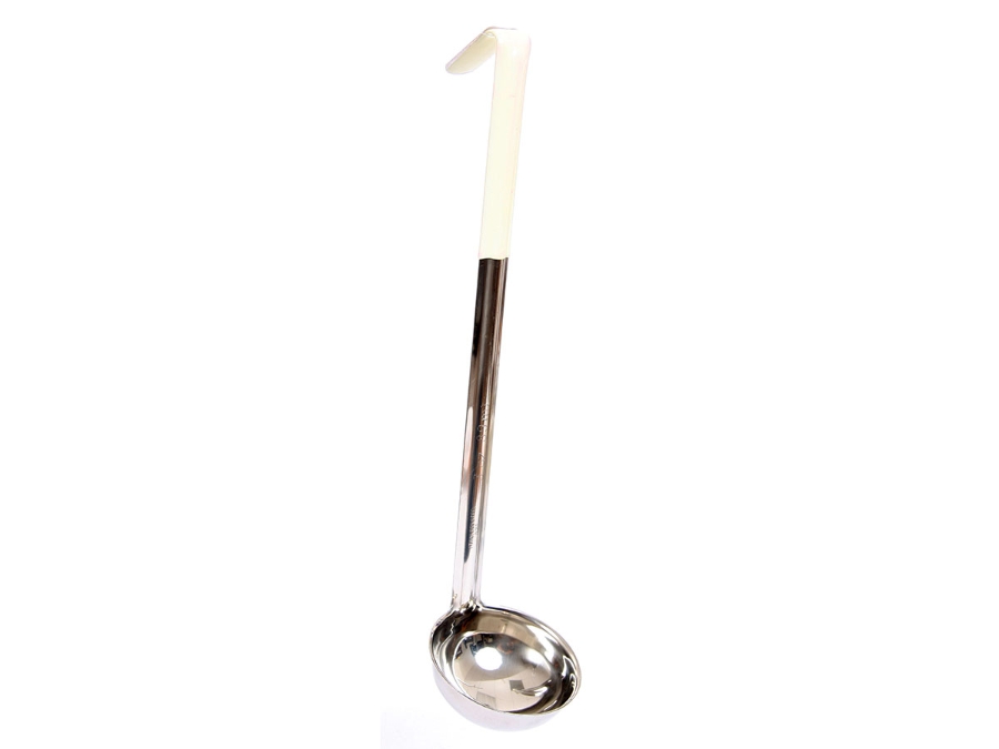 Color Coded Stainless Steel Measuring 1 Piece Ladle  - Ivory 