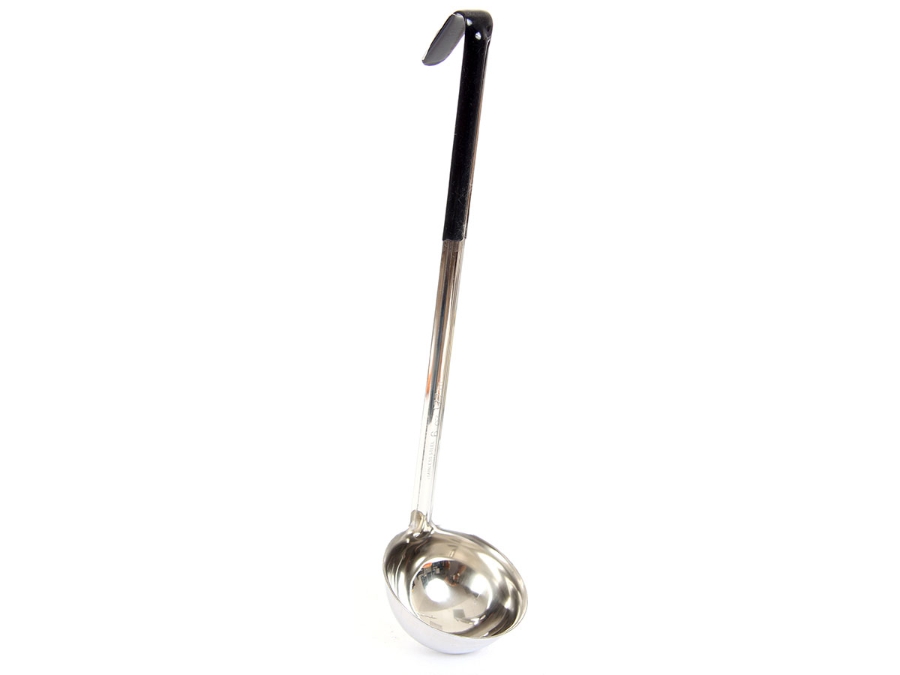 Color Coded Stainless Steel Measuring 1 Piece Ladle - Black