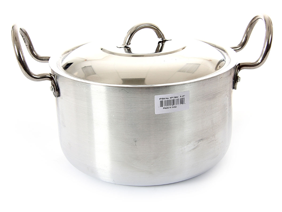 Aluminum Stock Pot with Stainless Steel Lid