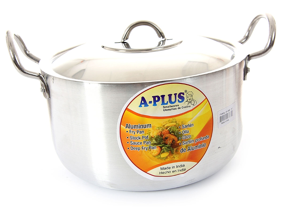 Aluminum Stock Pot with Stainless Steel Lid