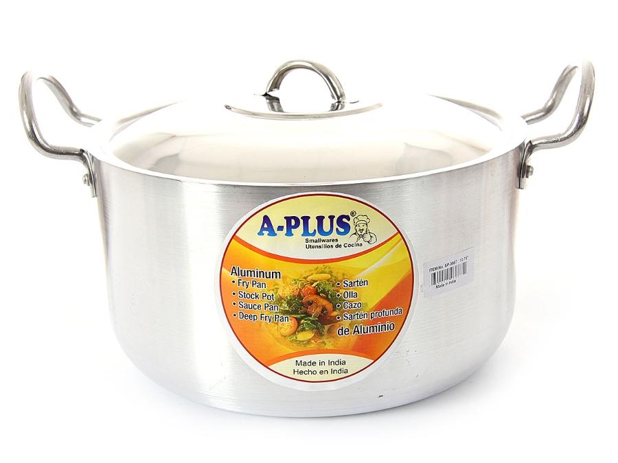 Aluminum Stock Pot with Stainless Steel Lid
