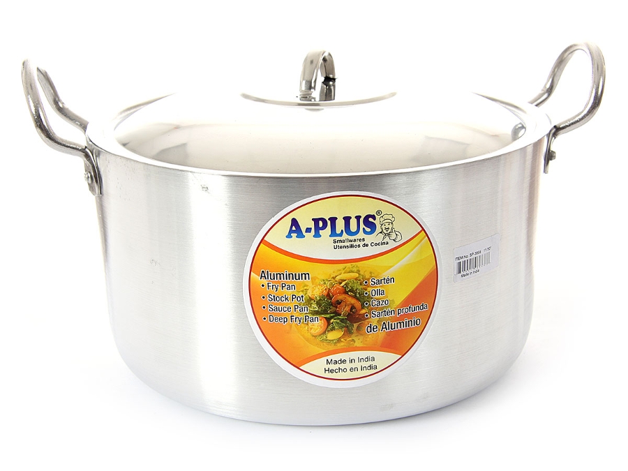 Aluminum Stock Pot with Stainless Steel Lid