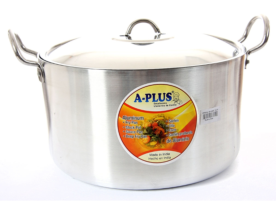 Aluminum Stock Pot with Stainless Steel Lid