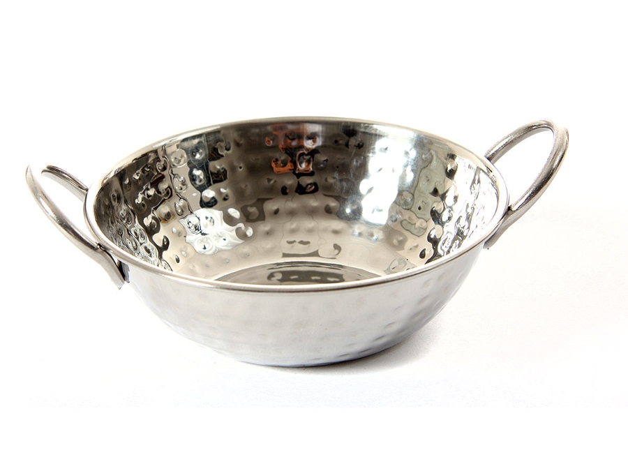 Stainless Steel Balti Dish - Hammered