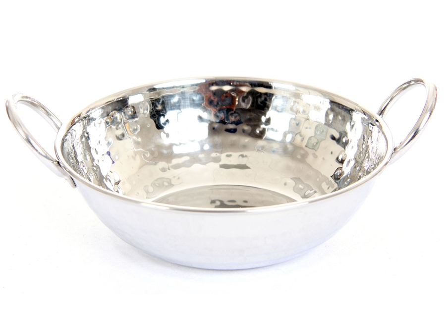 Stainless Steel Balti Dish - Hammered 