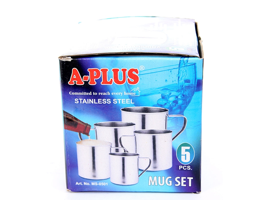 Stainless Set Mug Set 5 Pcs