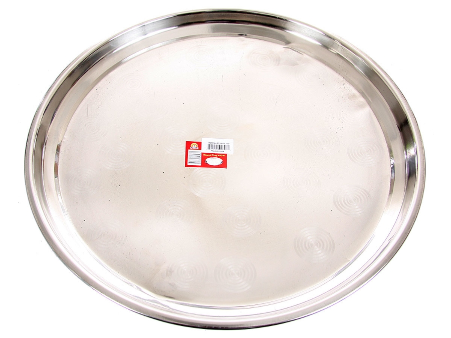 Stainless Steel Swirl Round Tray